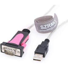 SZRMCC USB 2.0 to DB9 RS232 Serial Male Converter Cable with FTDI Chipset for Windows 10 8 7 XP Linux and Mac OS