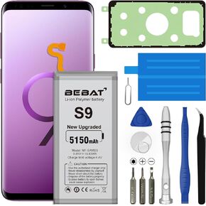 Replacement Battery for Samsung Galaxy S9,5150mAh High Capacity Lithium Polymer Battery for Galaxy S9 EB-BG960ABE, EB-BG960ABA, G9600, G960F, G960N, G960U, G960W with Repair Tool Kits
