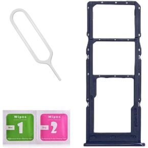 A04S Dual SIM Card Tray Slot Holder Replacement for Samsung Galaxy A04S 4G LTE SM-A047 6.5 inch with Sim Card Tray Open Eject Pin and SD Card Tray (Black)