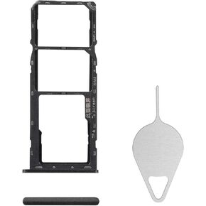 Sim Card Tray Replacement for Samsung Galaxy A20s (Single SIM Version) Black Card Tray Slot Holder Bracket Adapter with Needle Ejector for A20s SM-A207F