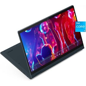 Lenovo IdeaPad Flex 5i 14 inch FHD Touch 2-in-1 Laptop, Intel Dual-Core i3-1135G4, Intel UHD Graphics, 4GB DDR4 128GB NVMe SSD, HDMI, Type-C, Fingerprint, Windows 11 Home (82HS00RBUS, Blue)