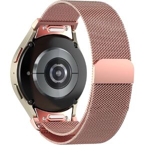 One Click No Gap Metal Band for Samsung Galaxy Watch 6/7/FE Band 40mm 44mm,Galaxy Watch 6 Classic Band 47mm 43mm,Stainless Steel Magnetic Strap for Galaxy Watch 5 4 band/5 Pro/4 Classic Women Men