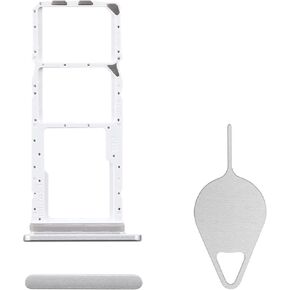 for Samsung Galaxy A05s Sim Card Tray Replacement (Single SIM Version) Silver Card Tray Slot Holder Bracket Adapter with Needle Ejector for A05s SM-A057F