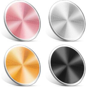 Giantree Mount Metal Plates for Magnetic Car Mount, 4 Pack Replacement Round Patch of Magnetic Cell Phone Mount Universal Circular Metal Disc with Strong Adhesive Sticker for Mobile Phone(4colors)