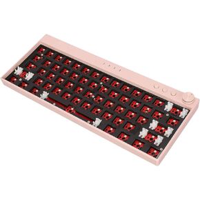ASHATA WL61PLUS 60% RGB DIY Mechanical Keyboard, 61 Keys Hot Swappable 5Pin 3Pin Switch, Bluetooth 5.0/USB C Wired/2.4GHz Customized Gaming Keyboard Kit()