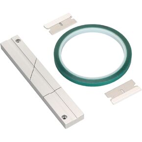 10 Inch Tape Splicing Set Professional Tape Splicing Block with Leader Tape and 2 Cutting Blades, Repairs Broken Tape Connections, for Revoxsonido 10 Inch Open Reel Tape Media