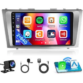 [2+64G] Inefala for Toyota Camry 2006-2011 𝐰𝐢𝐭𝐡 𝐉-𝐁-𝐋 Android Car Radio Stereo with Wireless CarPlay Android Auto, 9 Inch HD Touchscreen with GPS WiFi Bluetooth FM/RDS SWC Canbus Backup Camera