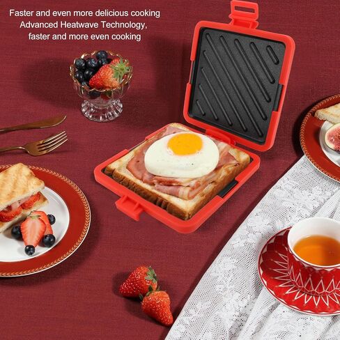 Toaster ، Microwave Toaster ، صانع شطيرة ، صانع شطائر Toastie Cordless ، صانع الجبن المشوي ، غسالة الصحون (أحمر) in Saudi Arabia