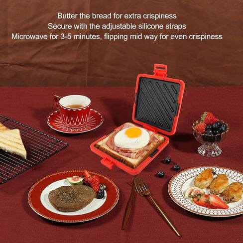 Toaster ، Microwave Toaster ، صانع شطيرة ، صانع شطائر Toastie Cordless ، صانع الجبن المشوي ، غسالة الصحون (أحمر) in Saudi Arabia