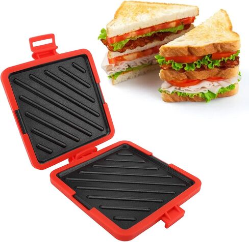 Toaster ، Microwave Toaster ، صانع شطيرة ، صانع شطائر Toastie Cordless ، صانع الجبن المشوي ، غسالة الصحون (أحمر) in Saudi Arabia