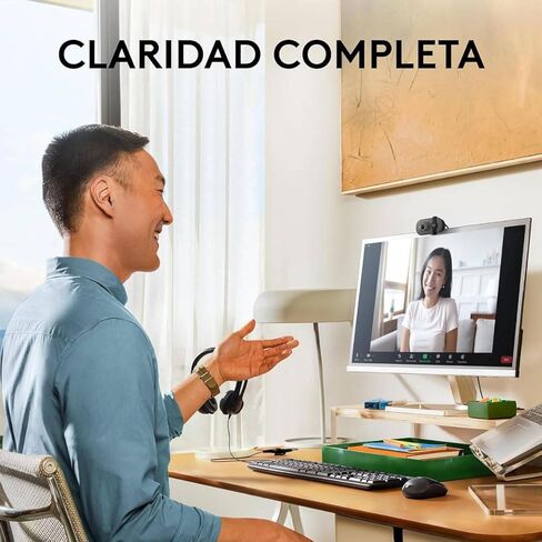 Logitech Brio 100 Full HD WebCam للاجتماعات والبث ، وموازنة الضوء التلقائي ، والميكروفون المدمج ، وتغطية الإطار ، و USB-A لفرق Microsoft ، و Google Meet ، و Zoom ، والمزيد-الجرافيت in Kuwait