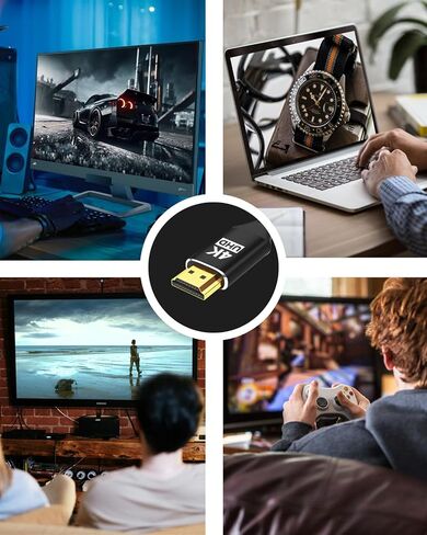 4K HDMI (Source) to DisplayPort (Display) Cable 6FT, Uni-Directional HDMI to DP Adapter Support 4k@60Hz, 2K@120Hz, HDMI to Display Port Cord Compatible with PC,Laptop,AMD,NVIDIA,PS5,Xbox in Kuwait