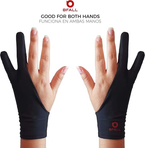 قفاز فنان Bfall 2 Fingers للرسومات وأجهزة الرسم ، الرسم ، مناسب لليد اليسرى واليسرى (1 جهاز كمبيوتر) (متوسط) in Saudi Arabia
