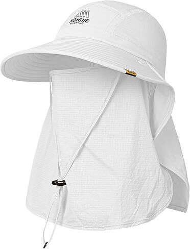 Aonijie Wide Brim Sun Hat مع غطاء الوجه وغطاء الرقبة للرجال النساء ، قبعات الصيد UPF 50+ حماية من أشعة الشمس فوق الأشعة فوق البنفسجية in Kuwait