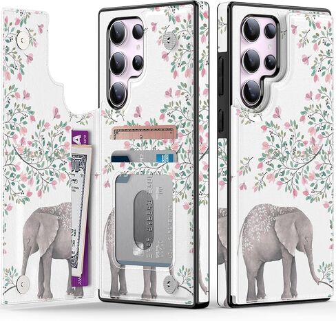 Goodon for Samsung Galaxy S25 Plus Case Wallet - Flip Folio Leather Cover مع تصميم الأزهار العصرية ، 3 فتحات البطاقة ووظيفة Kickstand ، حالة هاتف واقية للنساء الفتيات - تزهر الزهور البرية in Kuwait
