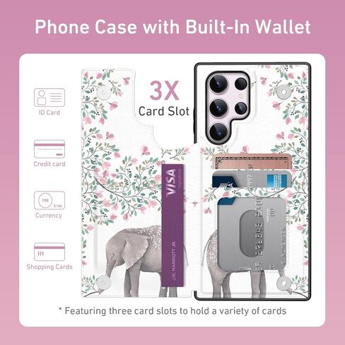 Goodon for Samsung Galaxy S25 Plus Case Wallet - Flip Folio Leather Cover مع تصميم الأزهار العصرية ، 3 فتحات البطاقة ووظيفة Kickstand ، حالة هاتف واقية للنساء الفتيات - تزهر الزهور البرية in Kuwait