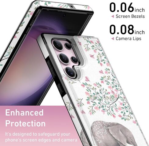 Goodon for Samsung Galaxy S25 Plus Case Wallet - Flip Folio Leather Cover مع تصميم الأزهار العصرية ، 3 فتحات البطاقة ووظيفة Kickstand ، حالة هاتف واقية للنساء الفتيات - تزهر الزهور البرية in Kuwait