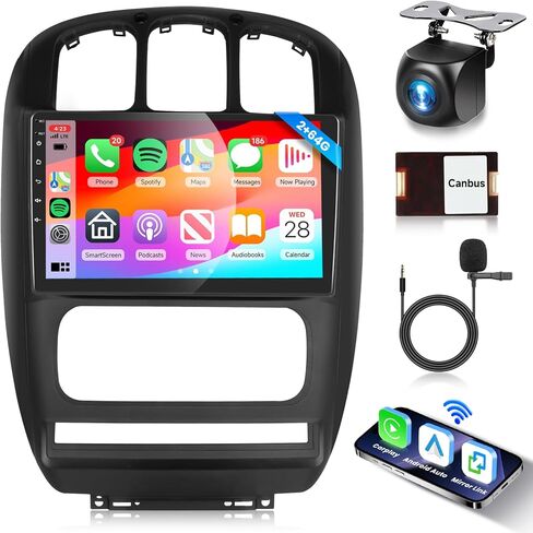 2G 64G سيارات الراديو ستيريو ل Dodge Caravan Chrysler Town & Country 2001-2007 مع Carplay Wirroid Android Auto ، 1081inch 1080p HD IPS شاشة اللمس مع Bluetooth Canbus WiFi GPS AHD Camera in Saudi Arabia