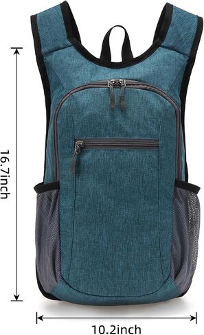 Hiking Daypack Small Travel Hiking Backpack for Women and Men Lightweight Packable Travel Back Pack for Women Men,Black in Saudi Arabia