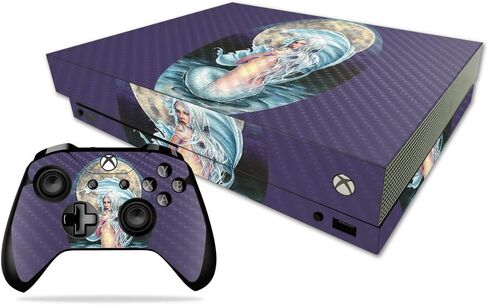 MightySkins Carbon Fiber Skin for Microsoft Xbox One X - Heart Dance | Protective, Durable Textured Carbon Fiber Finish | Easy to Apply, Remove, and Change Styles | Made in The USA in Saudi Arabia