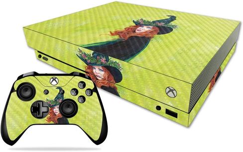 MightySkins Carbon Fiber Skin for Microsoft Xbox One X - Heart Dance | Protective, Durable Textured Carbon Fiber Finish | Easy to Apply, Remove, and Change Styles | Made in The USA in Saudi Arabia