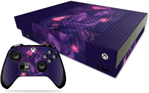 MightySkins Carbon Fiber Skin for Microsoft Xbox One X - Heart Dance | Protective, Durable Textured Carbon Fiber Finish | Easy to Apply, Remove, and Change Styles | Made in The USA in Saudi Arabia