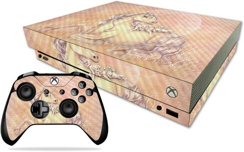 MightySkins Carbon Fiber Skin for Microsoft Xbox One X - Heart Dance | Protective, Durable Textured Carbon Fiber Finish | Easy to Apply, Remove, and Change Styles | Made in The USA in Saudi Arabia