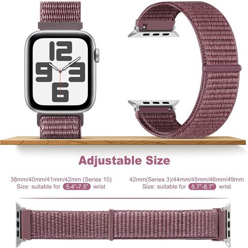 3 Pack Sport Loop Band Compatible with Apple Watch Bands 38mm 40mm 41mm 42mm 44mm 45mm 46mm 49mm for Women Men, Adjustable Breathable Nylon Straps for iWatch Series 10/9/8/7/6/5/4/3/SE/Ultra in Saudi Arabia