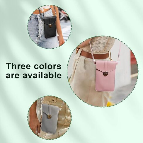 Touchscreen Phone Wallet, Phone Purses with Crossbody Strap with Buckle and Detachable Shoulder Strap in Saudi Arabia