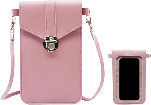 Touchscreen Phone Wallet, Phone Purses with Crossbody Strap with Buckle and Detachable Shoulder Strap in Saudi Arabia