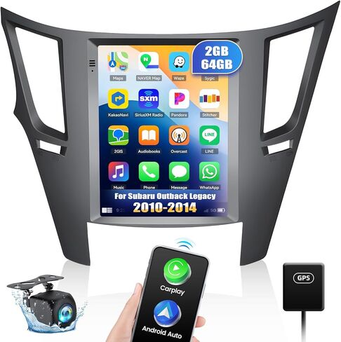 [2+64g] Sterroid 13 Car Stereo لـ Subaru Outback Legacy 2010-2014 مع Carplay و Android Auto ، 9.7 بوصة راديو شاشة تعمل باللمس مع GPS WiFi Bluetooth FM/RDS HIFI SWC Dual USB+كاميرا احتياطية in Kuwait