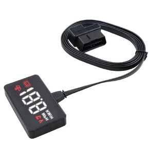 رؤساء الشاشة لأعلى للسيارات ، OBD2 II HUD Digital SPEED STAR ORCEDOR ، عداد السرعة العالمي MPH KM/H تحذير درجة حرارة الماء الزائدة