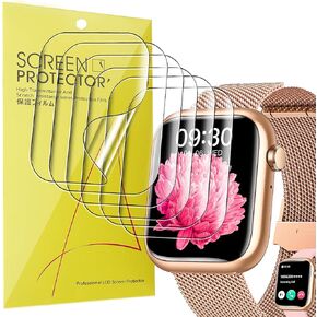 Compatible for Nelpor Smartwatch Screen Protector, Full Coverage TPU Clear Film Compatible for HALOBOOM G104, Nelpor G104 Smartwatch (6 Pack)