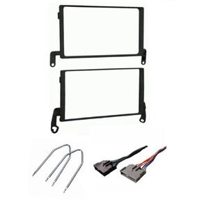 Double Din Car Stereo Radio Install Dash Kit, Wire Harness, and Removal Tool -Made for Ford: 1997-1998 F-150 F150, 1998 F-250 -No Factory External/Premium Amp Vehicles