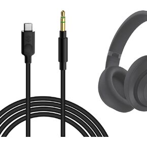 Geekria USB-C Digital to Audio Cable Compatible with Beats Studio Pro, Solo 4, Solo 3, Solo 2, Solo, Studio 3, Studio 2, Studio, Pro, Mixr Cable, Replacement Type-C Audio Cord (5.6ft/1.7m)