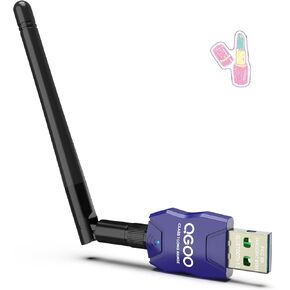 Class 1 Long Range Bluetooth Adapter for PC, QGOO USB Bluetooth Adapter for PC 5.3+EDR, Bluetooth Dongle Bluetooth Receiver Support Windows10/8.1/8/7（blue-151）