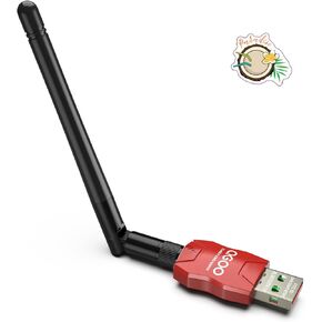 Class 1 Long Range Bluetooth Adapter for PC, QGOO USB Bluetooth Adapter for PC 5.3+EDR, Bluetooth Dongle Bluetooth Receiver Support Windows10/8.1/8/7（red-165）