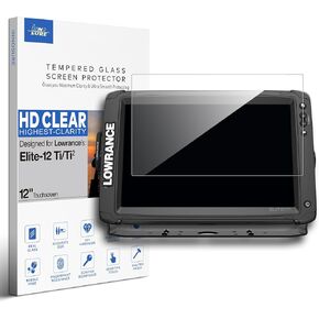 Premium Tempered Glass Screen Protector for Lowrance Elite-9 Ti & Elite 9 Ti2-9 Inch Touchscreen Fish Finders Accessories Anti Scratch (HD Clear)