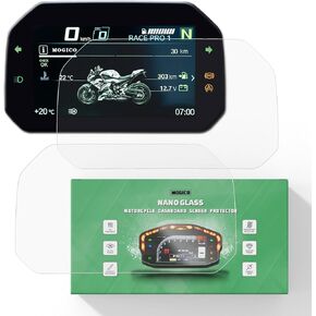 Motorcycle Accessories Nano Glass Dashboard Screen Protector Kit for BMW M1000XR 2024+ / M1000RR 2021+ / M1000R 2023+ (2 x Anti Glare)