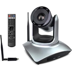 TOALLIN Wireless PTZ Conference Room Camera, 10X Optical Zoom, 1080P Full HD Video Calling and Streaming, Wireless Conference Webcam for Video Conferencing/Church Services Worship/Online Teaching