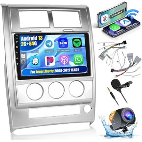 Android Car Stereo for Jeep Liberty 2008 2009 2010 2011 2012 (LHD) with CarPlay Android Auto 26UI 2GB+64GB