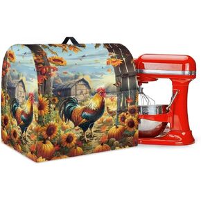 Stand Mixer Cover Dust Covers for 4.5qt-5qt Stand Mixer Hummingbird with Flower Mixer Cover Protector Compatible with 4.5-5 Quart Kitchen Aid Mixer