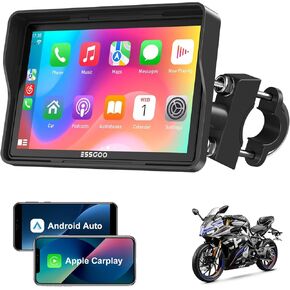 شاشة تعمل باللمس على دراجة نارية ، شاشة تعمل باللمس من طراز Motorcycle مع A-Ppple Carplay و Android Auto و Bluetooth خوذة/سماعة رأس ومساعد Siri & G-ogle ، وتثبيت وإزالة سهلة
