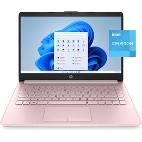 HP Stream 14" HD Laptop, Intel Celeron N4120, 4GB RAM, 64GB eMMC, Intel UHD Graphics, Thin & Portable, 4K Graphics, One Year of Microsoft 365, Windows 11 Home S Mode, Pink, 14-cf2112wm
