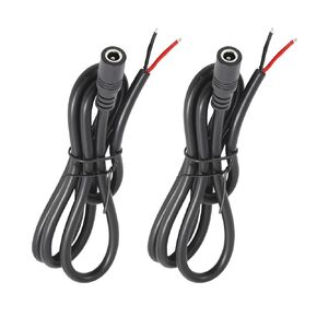 2Pcs 3FT 14AWG 15A 12V DC Power Pigtails Cable, 5.5mm x 2.1mm Male Barrel Jack Plug to Bare Wire Open End Repair Cable for CCTV Security Camera,DVR,LED Strip Light Power Supply Replacement