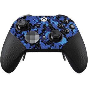 MightySkins Carbon Fiber Skin Compatible with Xbox Elite Series 2 Controller - Blue Modern Camo | Protective, Durable Textured Carbon Fiber Finish | Easy to Apply and Change Styles | Made in The USA