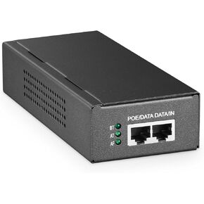 MokerLink 10G PoE Injector, 10GBASE-T RJ45 Ethernet Ports, 10G/5G/2.5G/1G Rate Auto-Adaptive, 802.3af 15.4W, 802.3at 30W, 802.3bt 60W, Plug & Play, Metal Housing