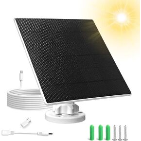 Solar Panel Charger for Tapo Outdoor Camera,USB Solar Panel Compatible with Tapo MagCam C425 Tapo C420 Tapo C400,Security Camera Solar Panel with 360° Adjustable Angle