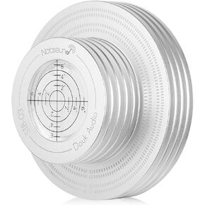 Nobsound Aluminum Record Weight LP Vinyl Turntable Disc Stabilizer Bubble Level (Silver)