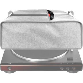 Turntable Dust Cover, Record Player Protective Case Compatible with Audio-Technica AT-LP60X and AT-LP60XBT Turntable Record Player Protector, Dust and Scratch Proof - Light gray